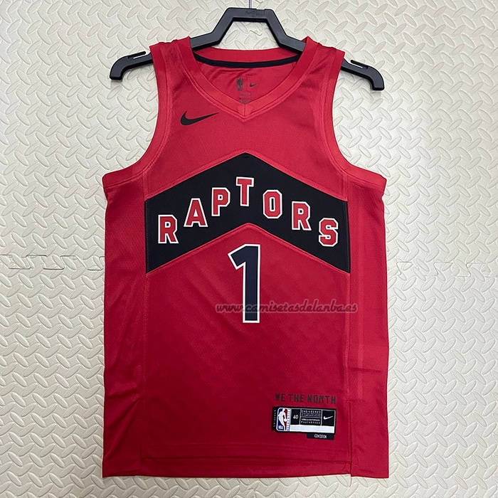 Camiseta Toronto Raptors Tracy Mcgrady NO 1 Icon 2022-23 Rojo